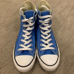Blue converse all star high tops